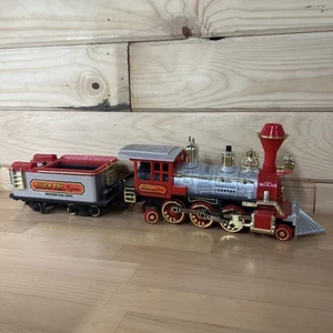 Model Train 1986 New Bright Silver Rail Express Western RR Steam Locomotive - Picture 1 of 11