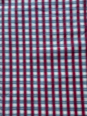 Ralph Lauren Red Check Designer Fabric Remnant 24 x 24" - Image 1 of 2