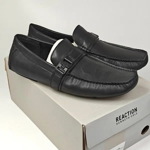 Kenneth Cole Reaction Sound Driver B Black Leather Loafer Shoe Men Size 11 - Picture 1 of 9