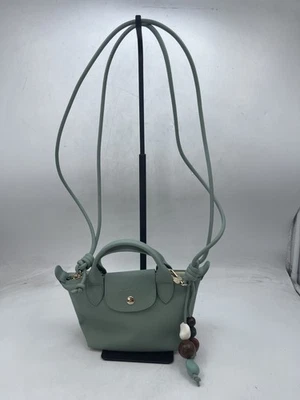 Pre-Owned Longchamp Le Pliage Xtra XS Handbag Celadon Leather L1500HGV282 - Image 1 of 4