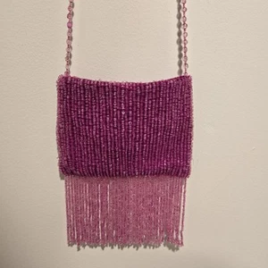 Moyna Vintage Y2K Beaded Mini Bag Crossbody Pink Fairy Festival Barbi Gypsy - Picture 1 of 9