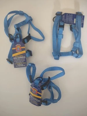 Lote 3 Arnés Hamilton Pet Nylon Ajustable Gato Perro Extra Pequeño 10" - 16" Azul  Foto 1 de 4