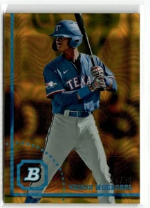 2022 Bowman Heritage Gold Lava Yeison Morrobel /50 Rangers #BHPC-98 - Picture 1 of 2