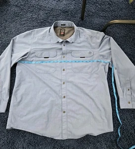 Wrangler ATG Herren XL All Terrain Gear Button Up Langarm blau Hemd - SCHÖN!! - Bild 1 von 16