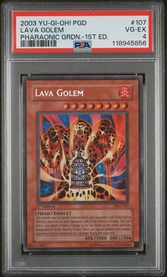 2003 YU-GI-OH! PGD-PHARAONIC GUARDIAN 1ST ED #107 LAVA GOLEM PSA 4 - Image 1 of 2