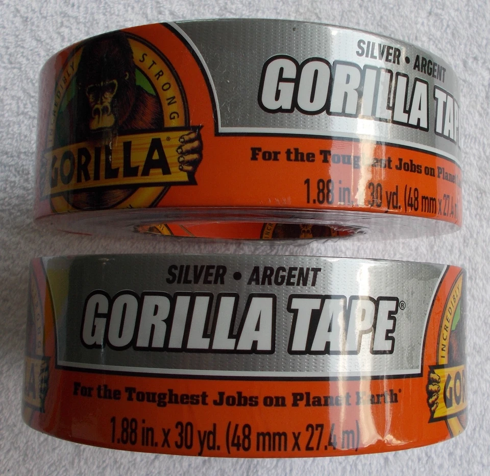 (2) NEW Gorilla 1.88 In. x 30 Yd. Heavy-Duty Duct Tape, Silver - Image 1 of 1