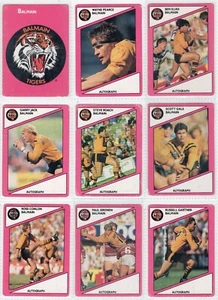 🔥 1988 Scanlens Balmain Tigers Team Set (9) 🔥 - Picture 1 of 1