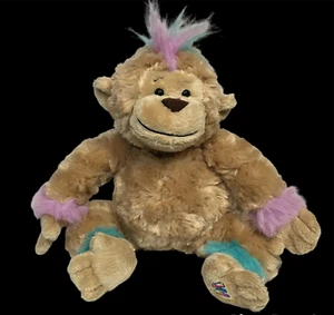 Webkinz Mohawk Monkey Ganz Plush HM623 Brown Blue Stuffed Animal Discontinued - Picture 1 of 8