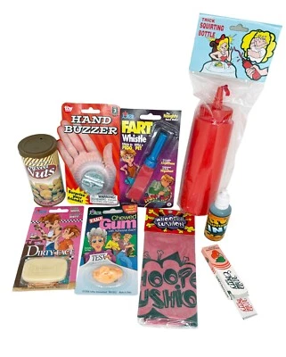 THE ONE STOP FUN SHOP STARTER PRANK KIT - Child Beginner Hand Buzzer Whoopee Cushion Fun Joke Gag