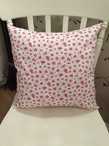 Rose & Hubble White Pink Vintage Pretty Floral Cushion Cover 16" Shabby Chic - Picture 1 of 2