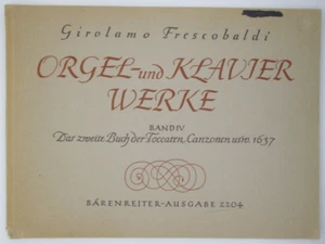 Frescobaldi 2nd Book of Toccatas ed. Pidoux (Barenreiter BA 2204) gently used - Picture 1 of 7
