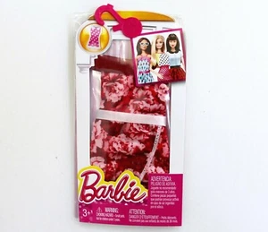 Vestido Barbie Moda Rojo Floral Hombro Descubierto - Imagen 1 de 4
