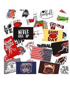 Sport Themed Stickers Vinyl Waterproof Stickers Football Stickers 30 Pc - Picture 1 of 6