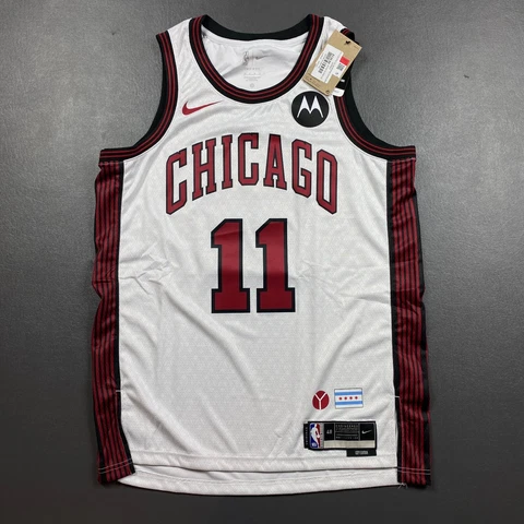 100% Authentic Demar DeRozan Nike Bulls City Edition Swingman Jersey Size 48 L Cover
