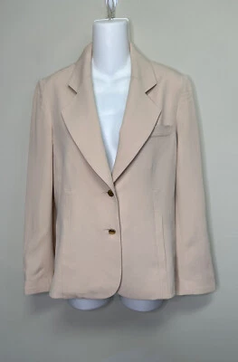 Sonia Rykiel Paris 复古轻便夹克外套腮红棕褐色 ~ S — 第 1/4 张图片