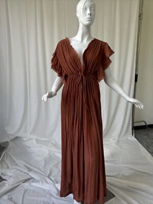 Boutique Goddess Maxi Dress Flawless Size S Burnt Orange - Image 1 of 4