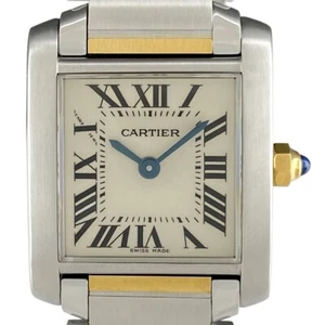 Auth Cartier Tank Francaise SM W51007Q4 Ladies wristwatch Fast Shipping - Picture 1 of 6