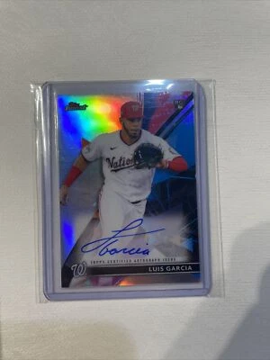 2021 Topps Finest Luis Garcia Rookie Auto Autograph RC #FA-LG Nationals O146 - Image 1 of 2