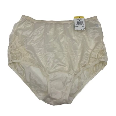 Braguita de encaje de nailon 13001 vintage Vanity Fair champán brillante talla 6 (mancha) Foto 1 de 4