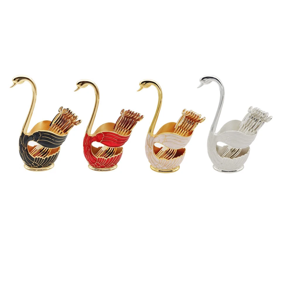 Flatware Set Swan Tableware Holder Base Storage Silverware Dessert Cutlery Set - Image 1 of 1