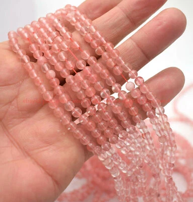 Wholesale 4mm Red Watermelon Tourmaline Round Loose Beads 15'' Strand - Image 1 of 4