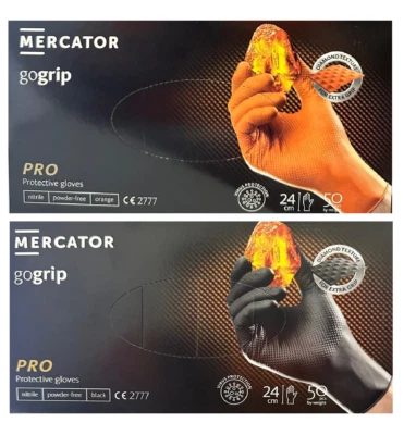 Mercator GOGRIP PRO Einweghandschuhe Schutzhandschuhe Nitril Handschuhe 50er Box - Bild 1 von 4