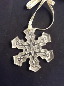 Fiocco di Neve 1997 Snow Crystal Waterford collezione 3° Ed Decorazione Natalizia con Scatola - Foto 1 di 9