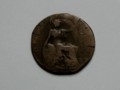 UK (Great Britain) 1920 HALF PENNY (1/2d) Coin with Reduced-Size (Clipped Edge) - Image 1 of 2