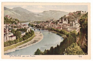 c1920 PC: Panoramablick auf Salzburg, Österreich - Blick auf Mülln - a/s: gemütlich - Bild 1 von 2