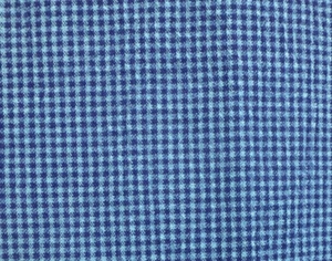 Gingham Tiny Print Navy Turquoise Mini Checked Fabric By the Half Yard W7 - Picture 1 of 4