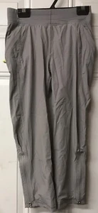 RARE Ivivva By Lululemon Grey Zip Flare Pants Zip Pockets Size 4 Girls - Picture 1 of 8