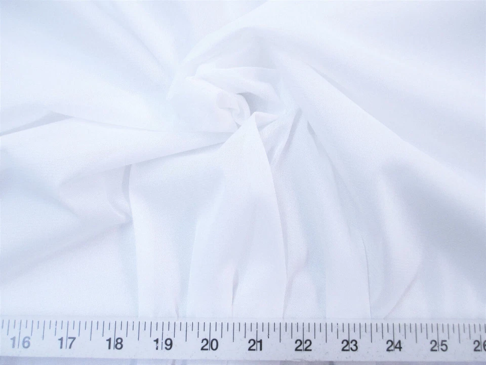 Fabric Nylon 40 Denier Tricot Stretch White 108 inch wide TR14 - Image 1 of 1