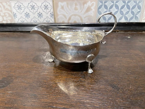 GEORGE III NEWCASTLE SILVER SAUCE BOAT - John Langlands, Newcastle, 1760 Cover