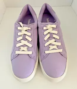 TIMBERLAND Women's Laurel Court Low Lace Up Sneaker LIGHT PURPLE CANVAS-9M - NIB - Picture 1 of 8