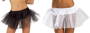 sexy ROMA ruffled TRIMLESS sheer PETTICOAT pettiskirt TUTU ballerina MINI skirt - Picture 1 of 3