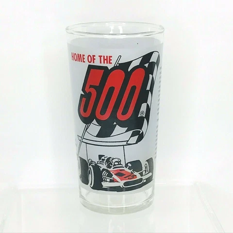 Vintage Libby Tumbler Drinking Glass Indy 500 Race Winners 1911-76 Racecar 12oz Cover