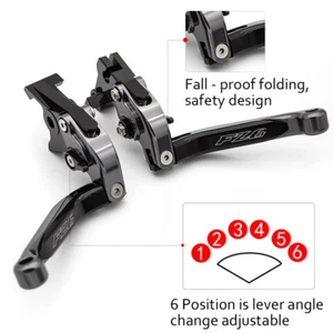 For FZ1 FAZER 2006-2015 FZ6R 09-15 Folding Extendable Brake Clutch Levers - Picture 1 of 9