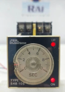SEIL ELECTRON S48-10S TIMER RELAY, 5A 24VAC 50/60Hz Coil Voltage is 24VDC S4810S - Bild 1 von 7