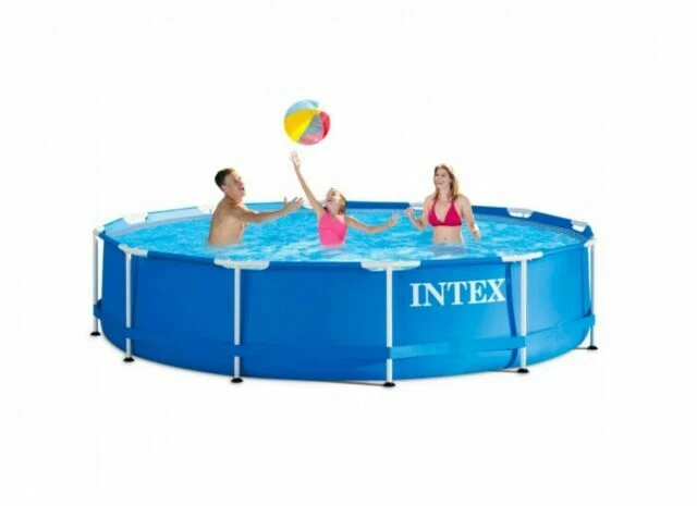 Intex 12' x 30" Metal Frame Above Ground Pool with Filter Pump