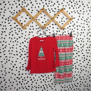 Jammies For Your Families Red Holiday Pajamas Boys Size 3T - Picture 1 of 5