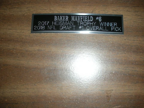 BAKER MAYFIELD (BROWNS) ENGRAVED NAMEPLATE FOR PHOTO/DISPLAY/POSTER Cover