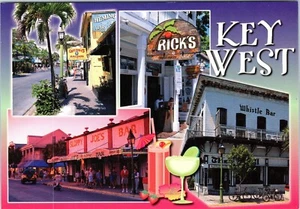 Famous Bars and Restaurant's of Key West, Florida Multiview Postcard - Picture 1 of 2