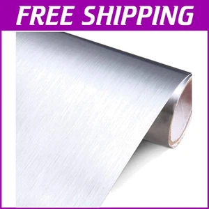 Elegant Self-Adhesive Silver Contact Paper 24" x 394" for Versatile DIY Projects - Picture 1 of 9