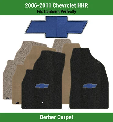 Alfombrillas delanteras Lloyd Berber para Chevrolet HHR '06-11 con logotipo de pajarita Chevy azul Foto 1 de 4
