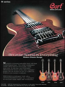 Cort M Series M700 M600 M520 M200 Electric Guitar advertisement 2002 ad print - Bild 1 von 3