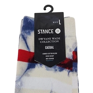 Stance Socks Mens Large Blue Red Tie Dye Crew Dwyane Wade Collection Casual - Picture 1 of 10