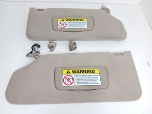 1998-2002 Honda Accord Driver & Passenger Side Sun Visor Set Pair Tan Brown - Picture 1 of 11