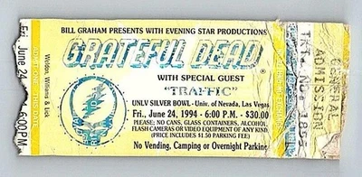 Grateful Dead Mail Order Concert Ticket Stub June 24 1994 Las Vegas Nevada - Image 1 of 2