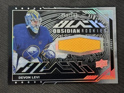 2023-24 SPx UD Black Obsidian Rookie Jerseys /149 Devon Levi #ORJ-DL RC - Image 1 of 2