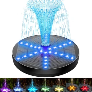 Solar Fountain 4W Bird Bath Fountains Upgraded 30LED Lights, Solar Powered Fount - Picture 1 of 12